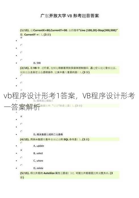 vb程序设计形考1答案