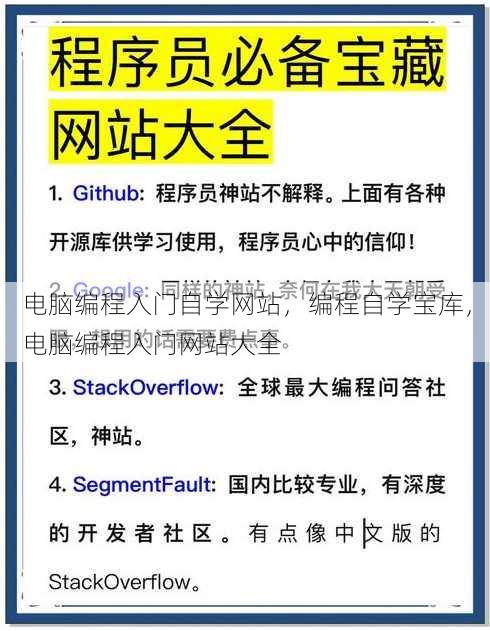 电脑编程入门自学网站