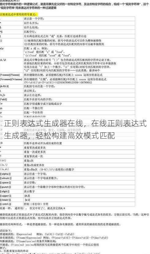 正则表达式生成器在线