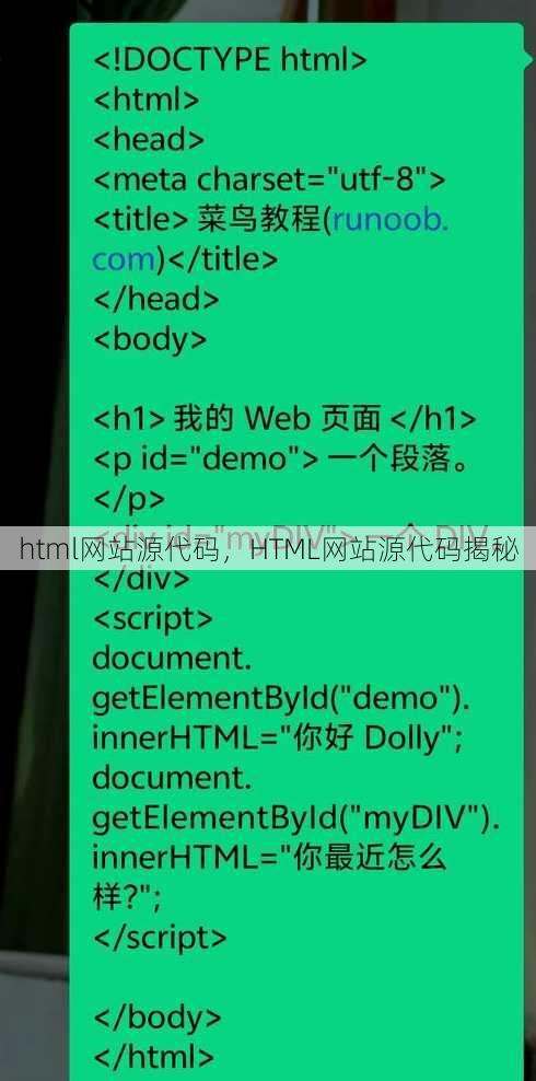 html网站源代码
