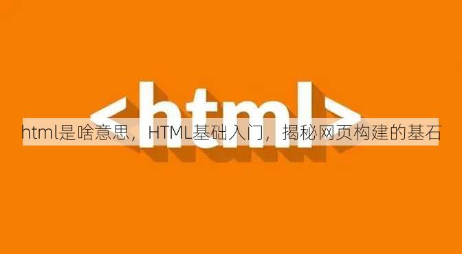 html是啥意思