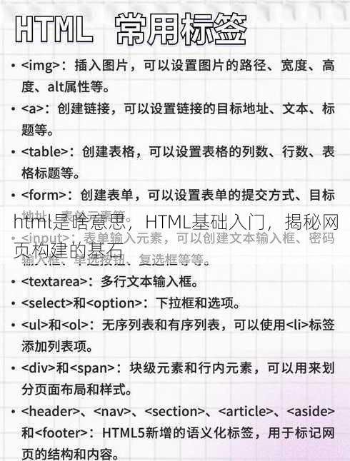 html是啥意思