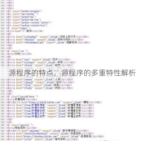 源程序的特点