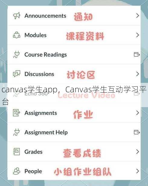 canvas学生app