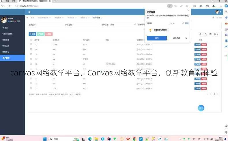 canvas网络教学平台
