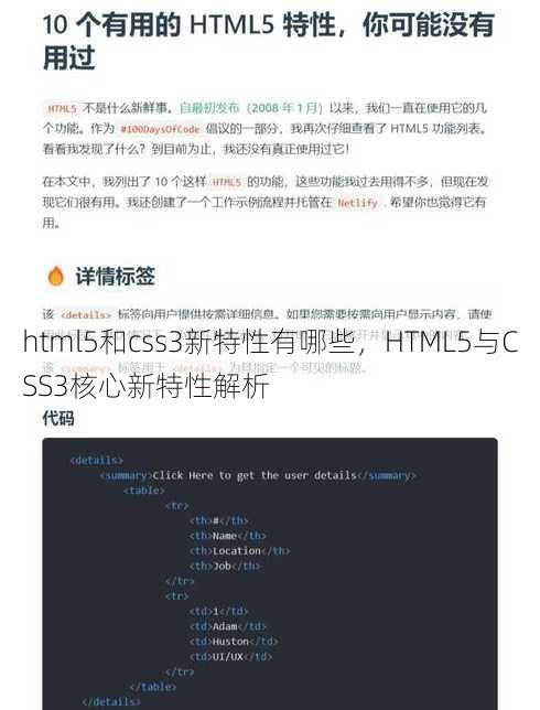 html5和css3新特性有哪些