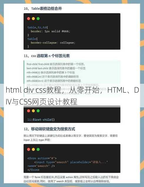 html div css教程