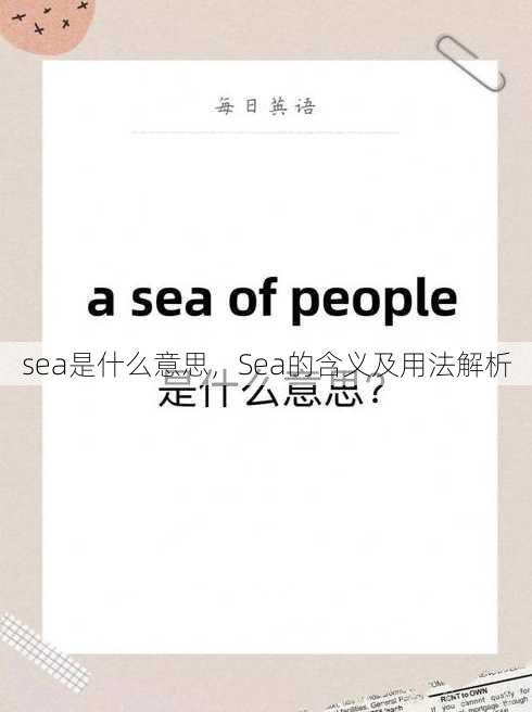 sea是什么意思