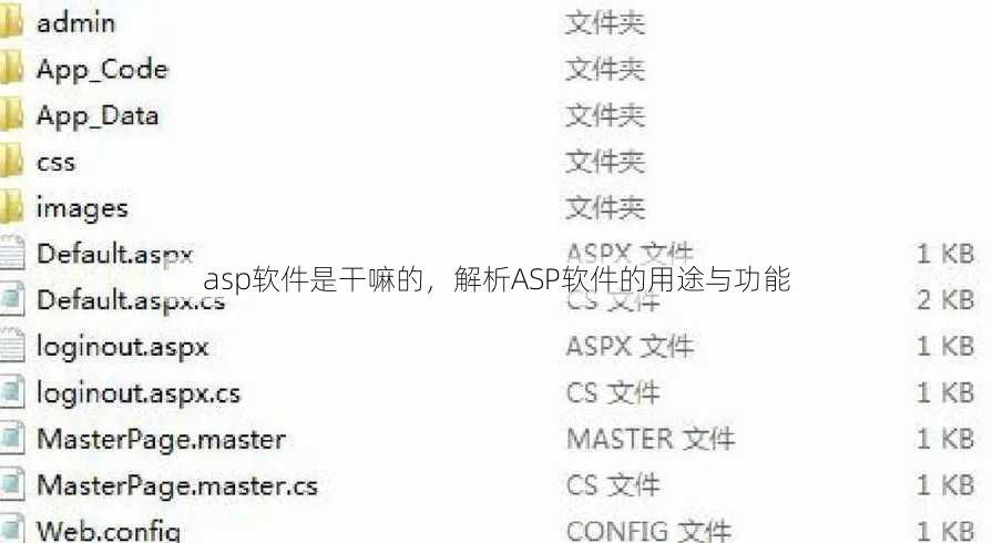 asp软件是干嘛的