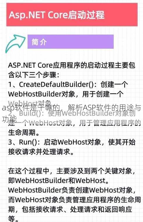 asp软件是干嘛的