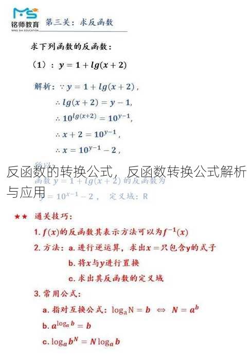 反函数的转换公式