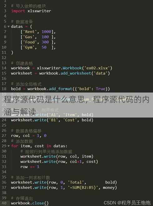 程序源代码是什么意思
