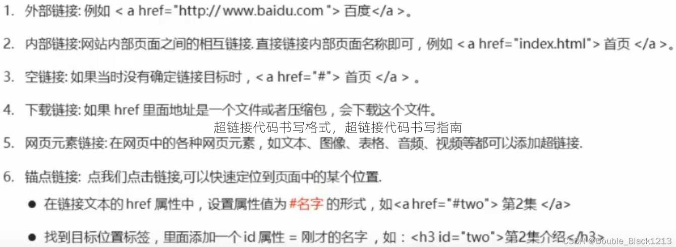 超链接代码书写格式