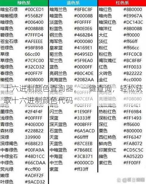 十六进制颜色查询器