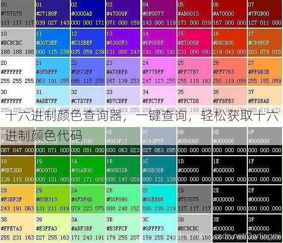 十六进制颜色查询器