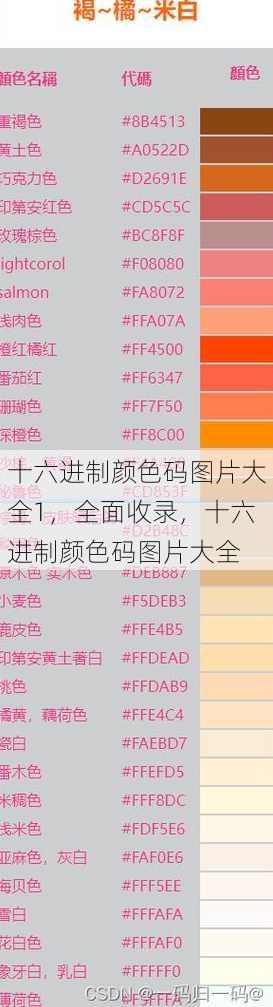 十六进制颜色码图片大全1