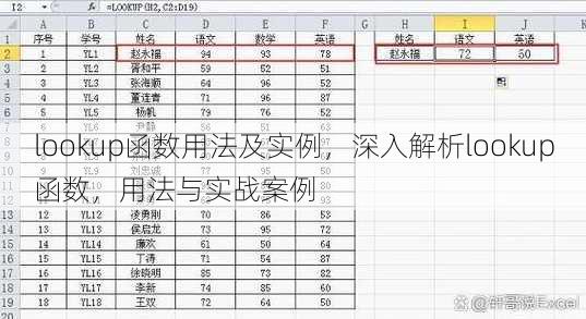 lookup函数用法及实例