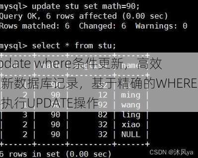 update where条件更新
