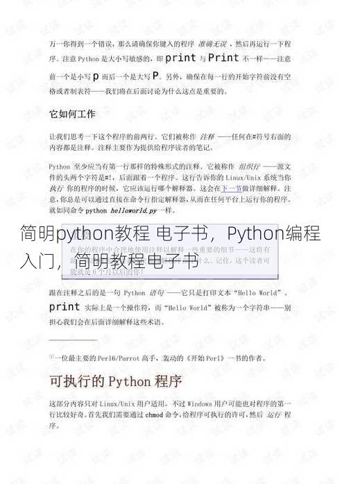简明python教程 电子书