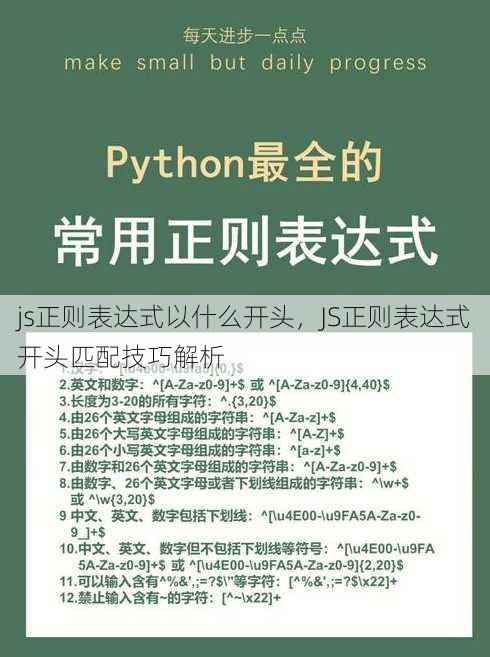 js正则表达式以什么开头