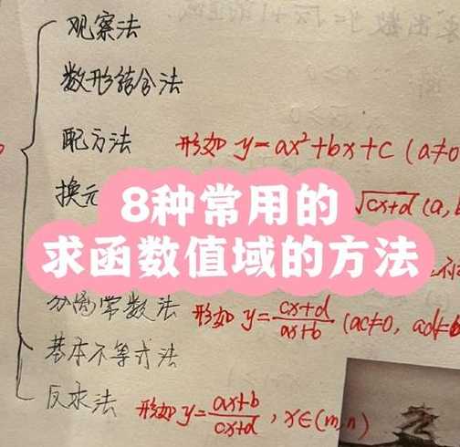 值域的求法口诀（值域的基本求法）