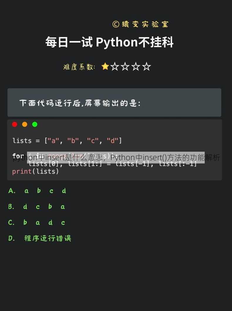 python中insert是什么意思
