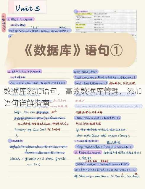 数据库添加语句