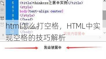 html怎么打空格