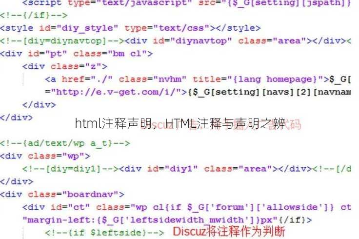 html注释声明