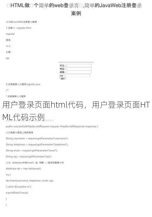 用户登录页面html代码