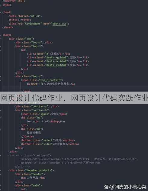 网页设计代码作业