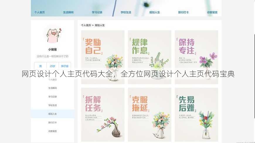 网页设计个人主页代码大全