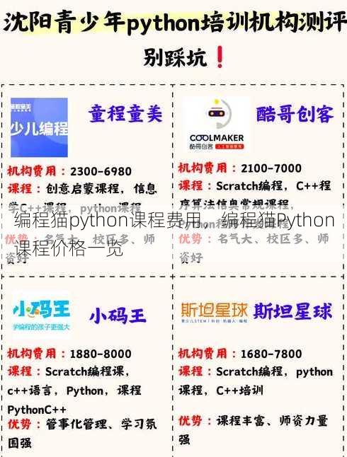 编程猫python课程费用