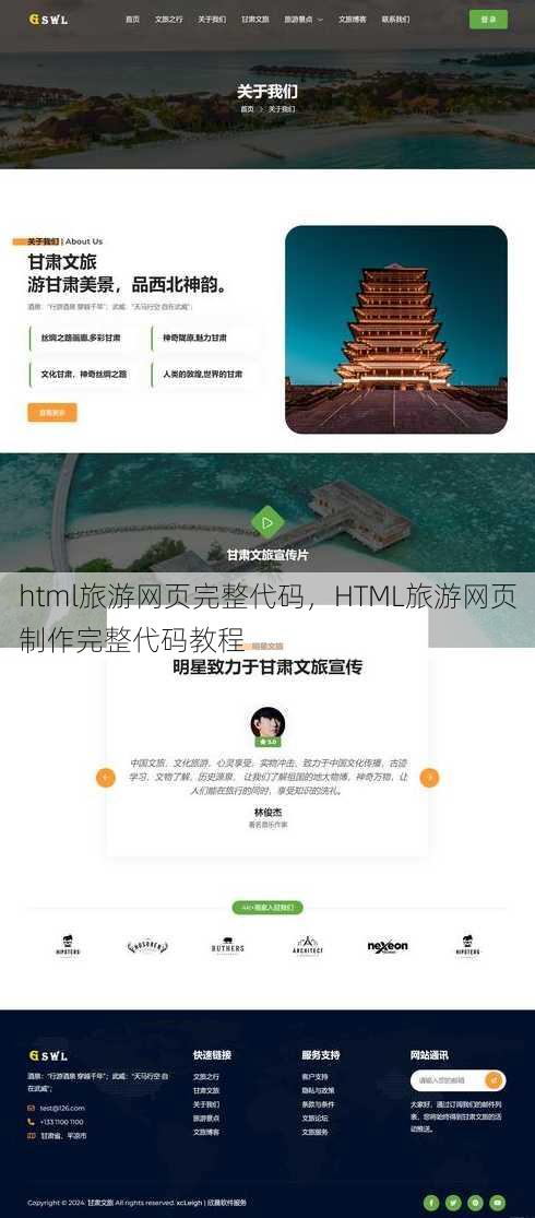 html旅游网页完整代码