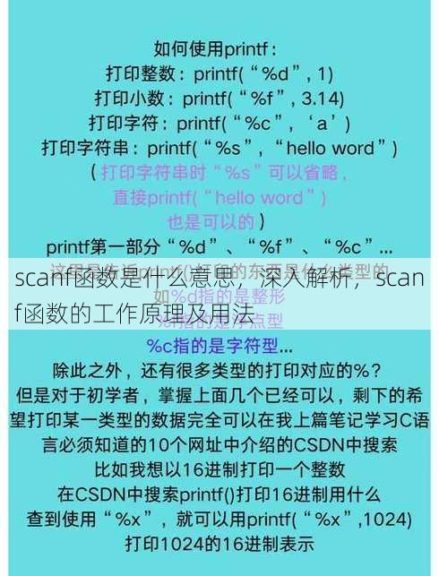 scanf函数是什么意思