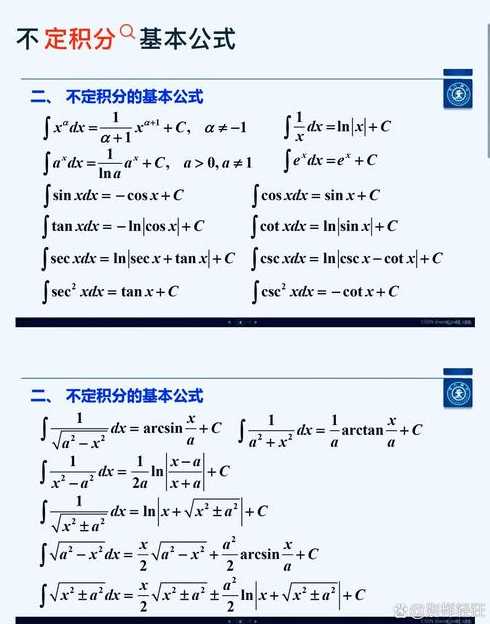 常用积分公式表大全（积分公式表常用积分公式表）