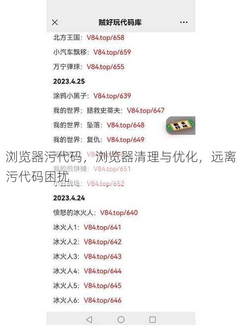 浏览器污代码