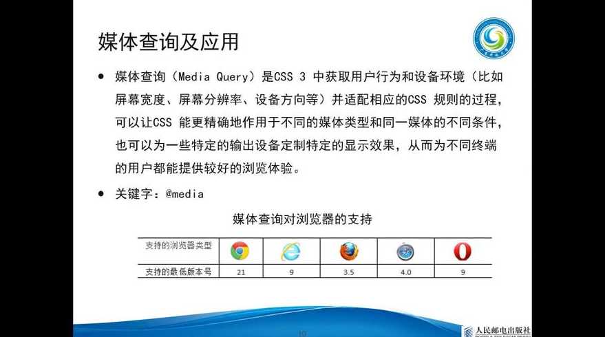 媒体查询的媒体类型（媒体查询有几种属性）