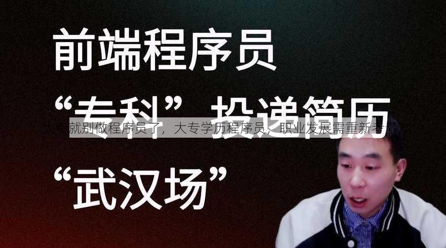 大专就别做程序员了