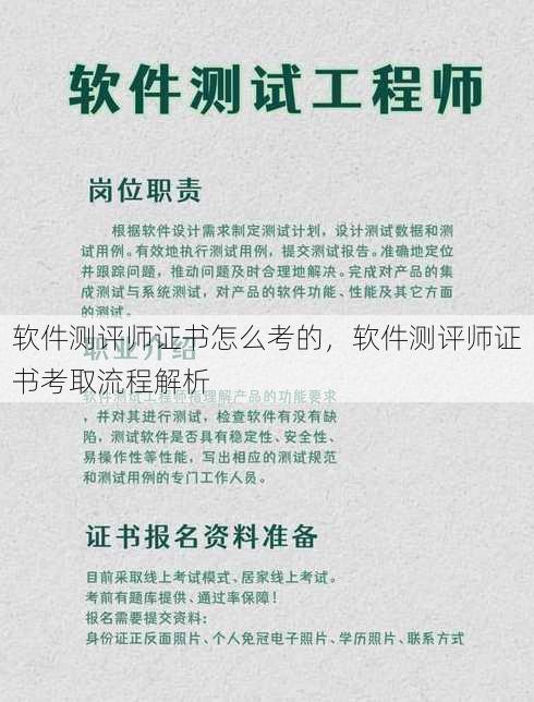 软件测评师证书怎么考的