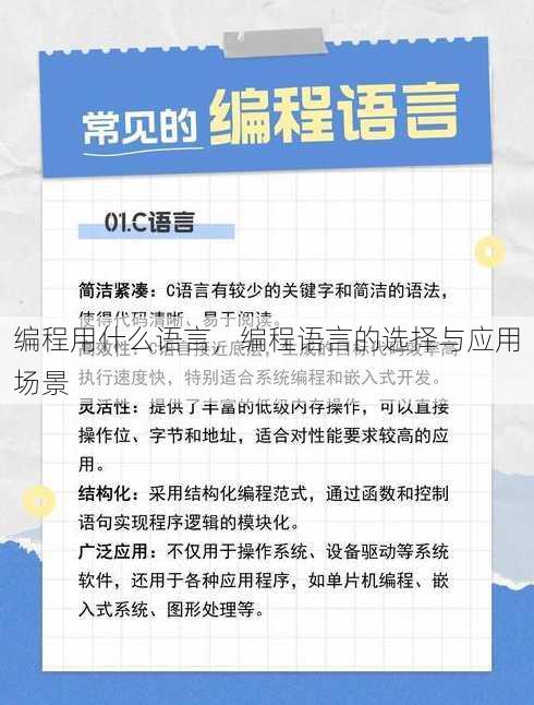 编程用什么语言