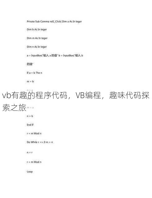 vb有趣的程序代码