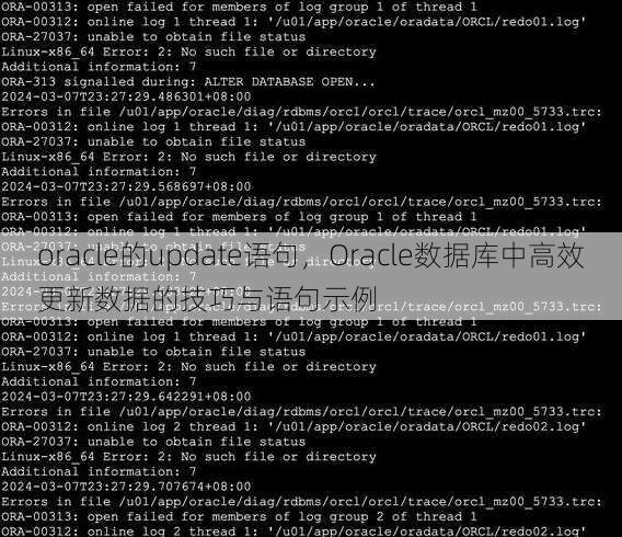 oracle的update语句