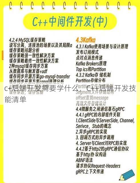 c+后端开发需要学什么