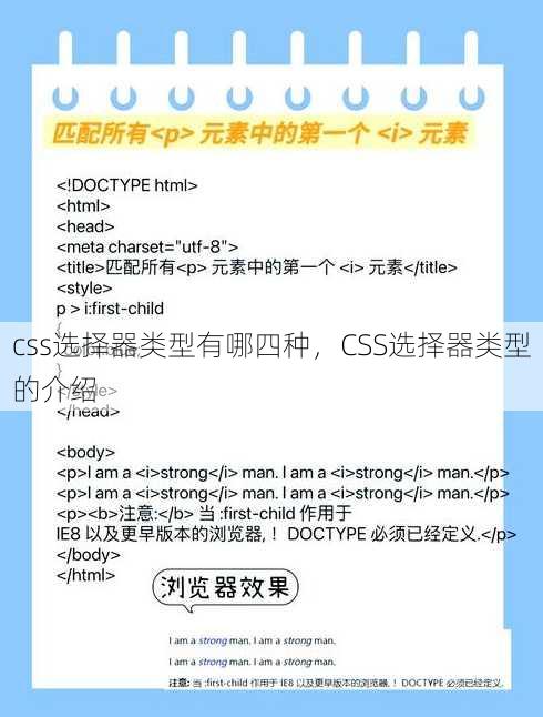 css选择器类型有哪四种