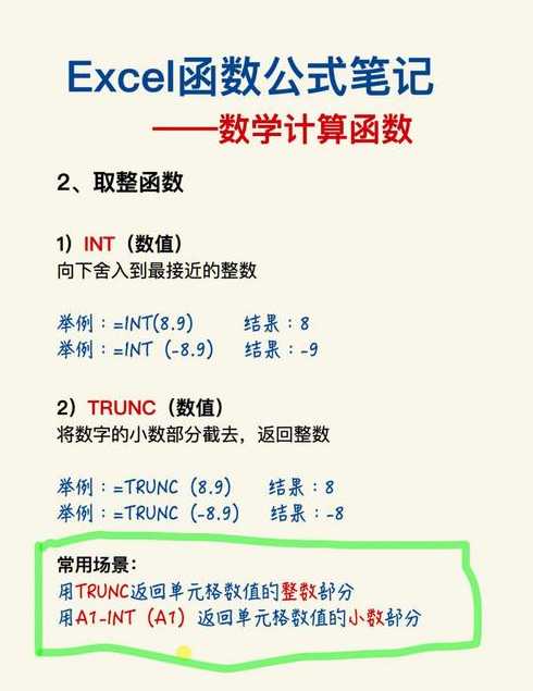 取整的函数公式（取整的函数公式excel）