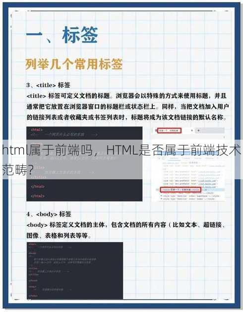 html属于前端吗