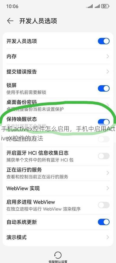 手机activex控件怎么启用