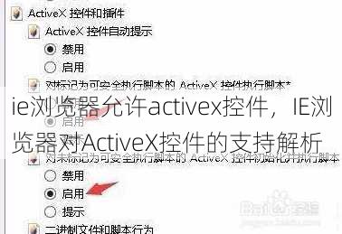 ie浏览器允许activex控件