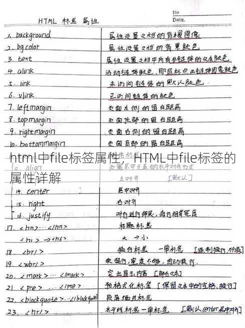 html中file标签属性